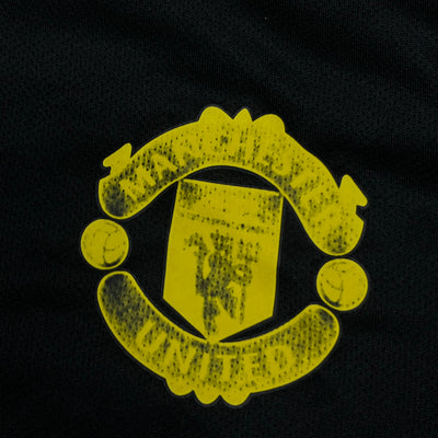 black Adidas Manchester United trainingjersey {L}