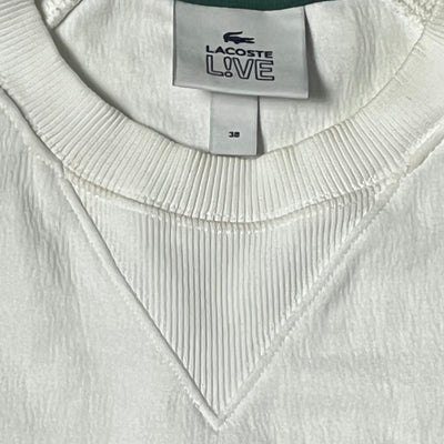 white Lacoste sweater {S}