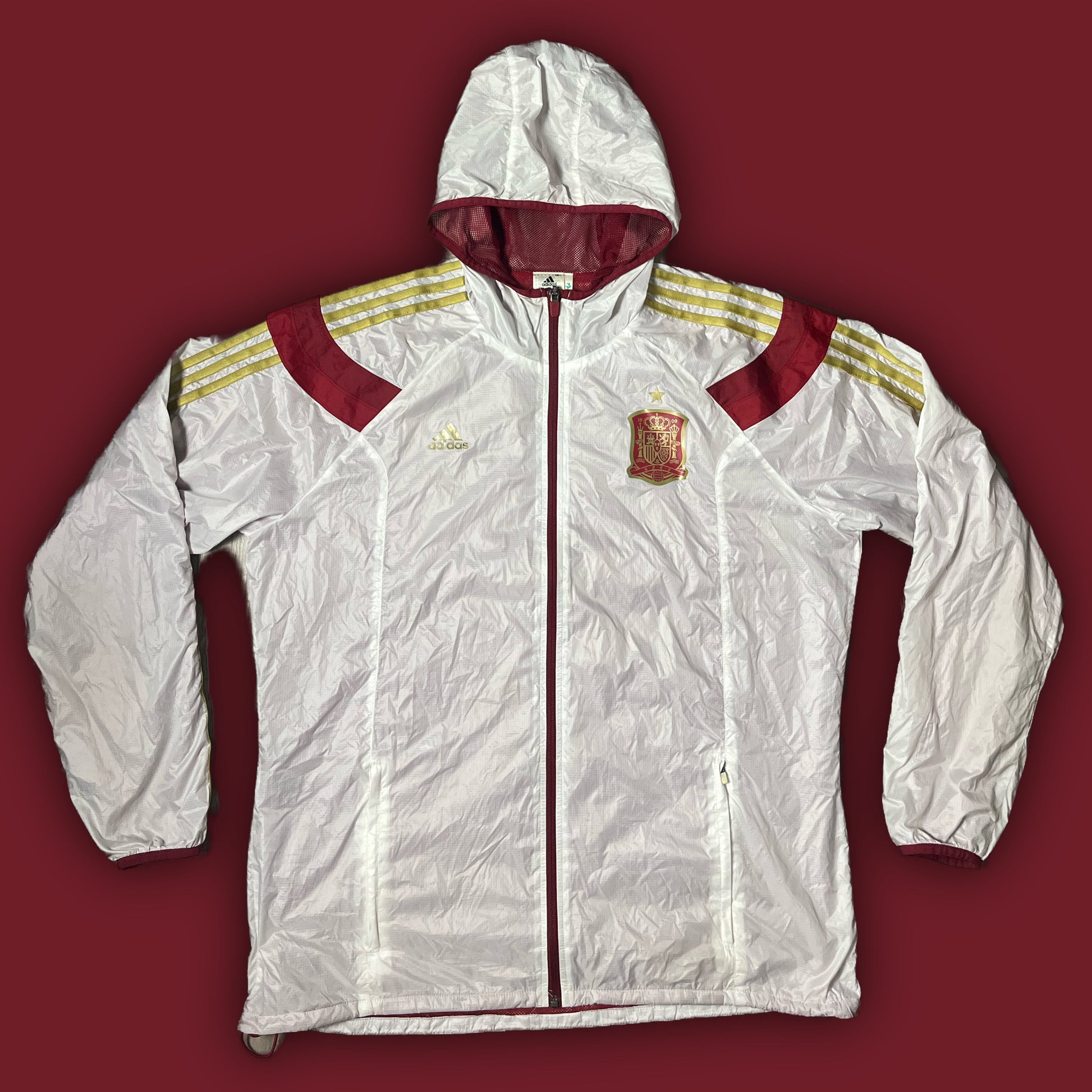 white Adidas Spain windbreaker {XL}