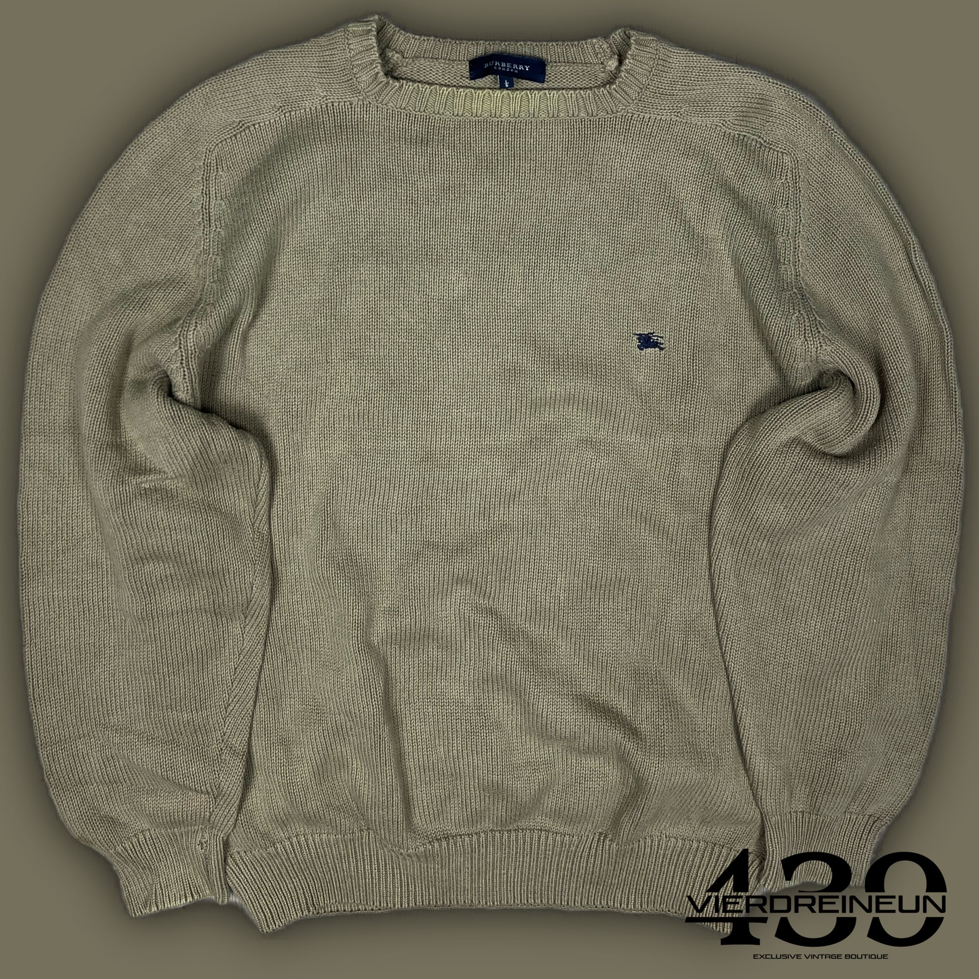 vintage Burberry knittedsweater {L}