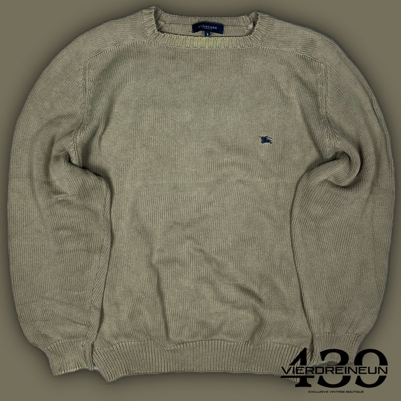 vintage Burberry knittedsweater {L}