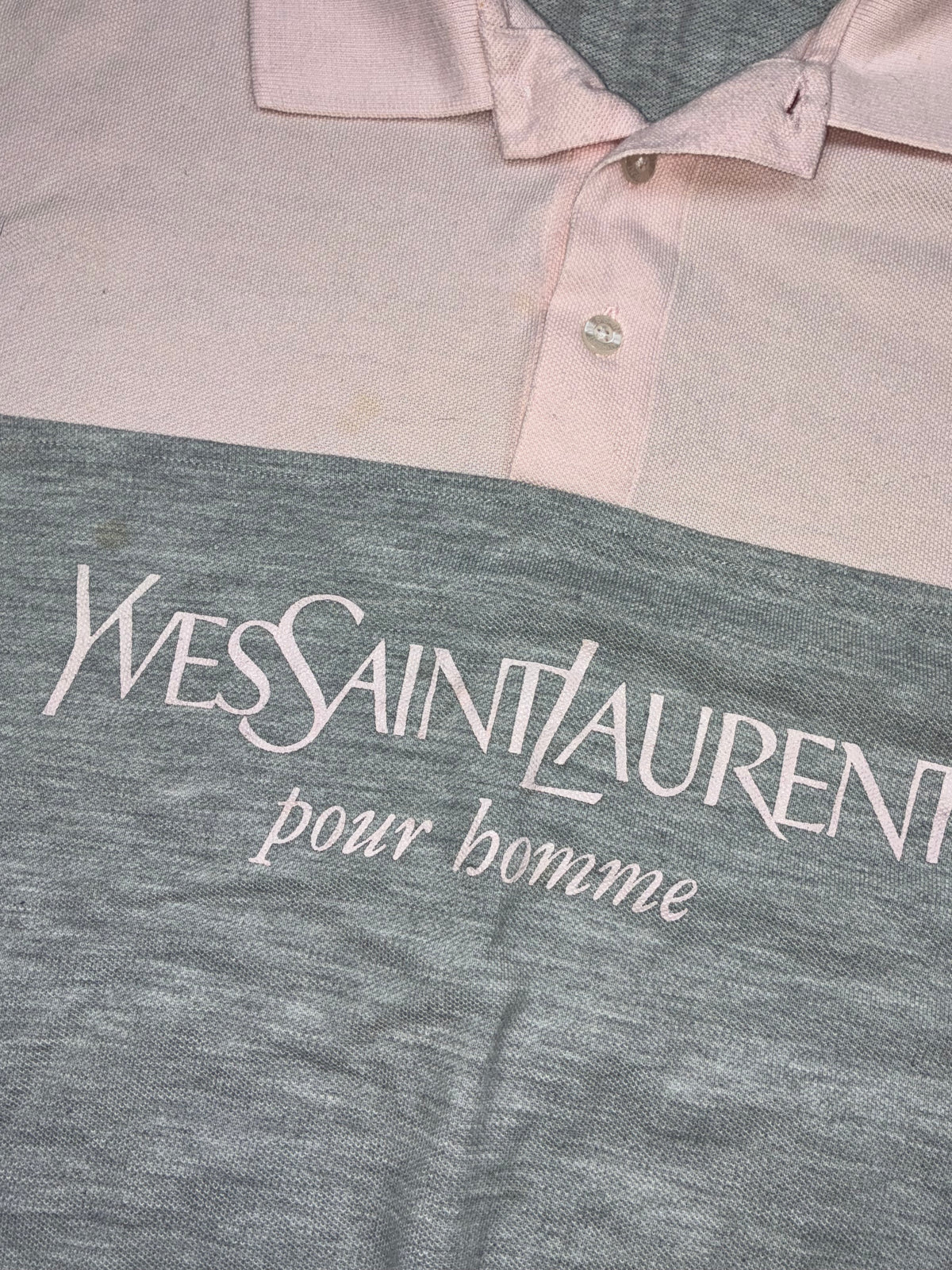 vintage YSL Yves Saint Laurent spellout polo {XL}