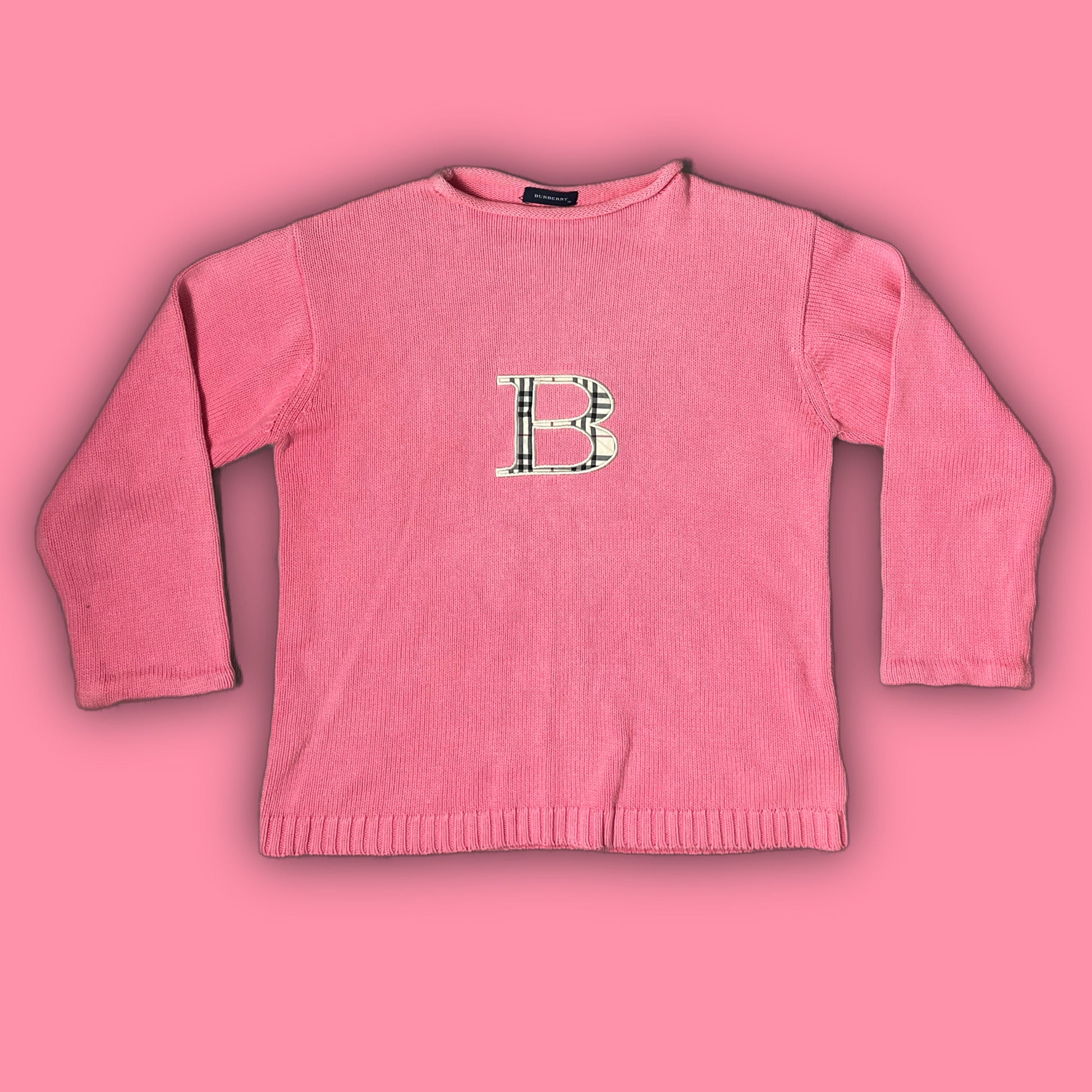 vintage pink Burberry knittedsweater {S}