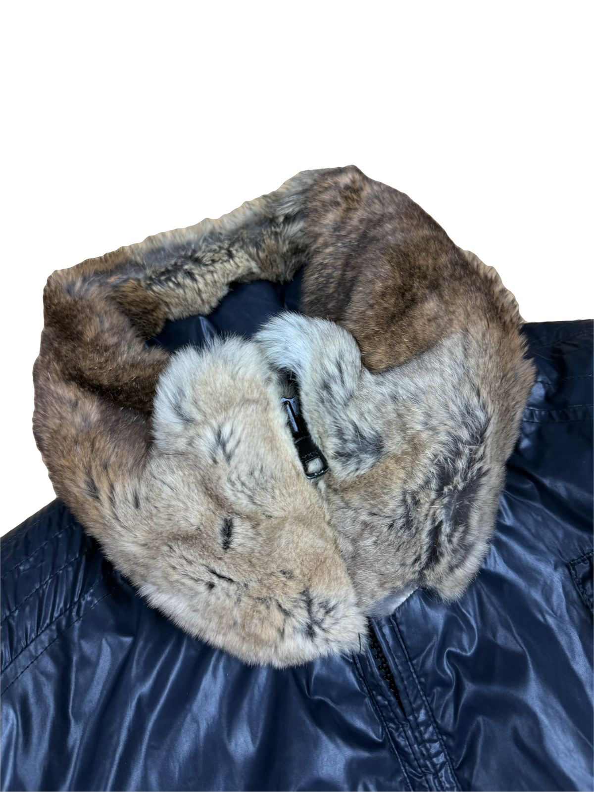 vintage Blauer winterjacket (real fur) {S}