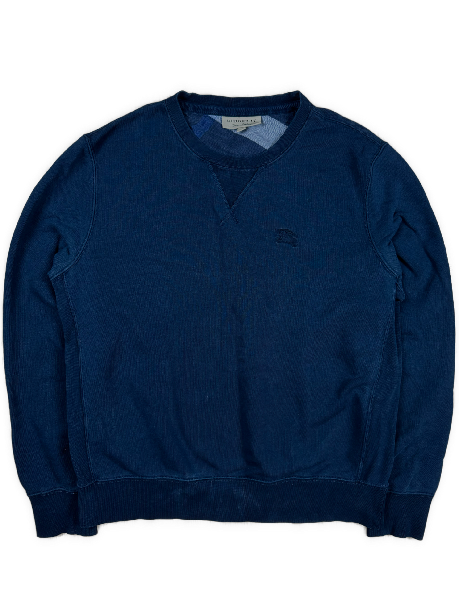 vintage navyblue Burberry sweater {L}