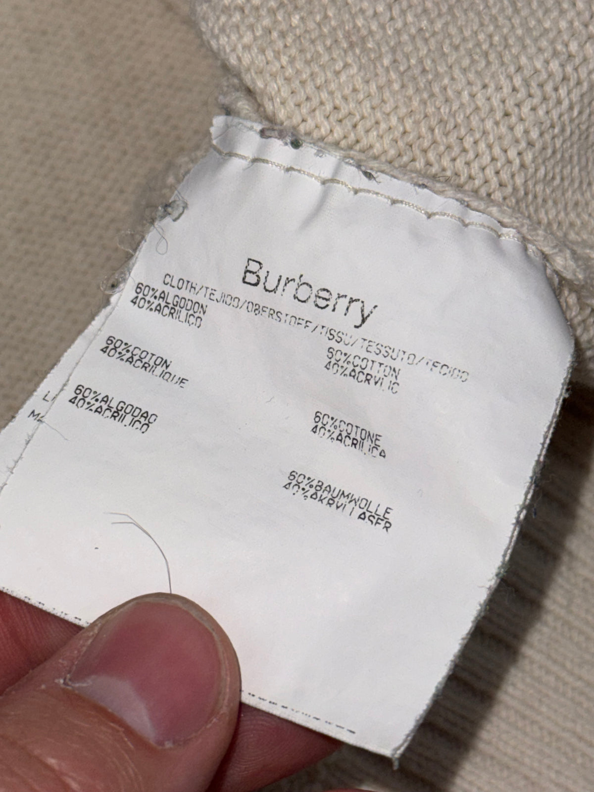 vintage Burberry knittedsweater {XL}