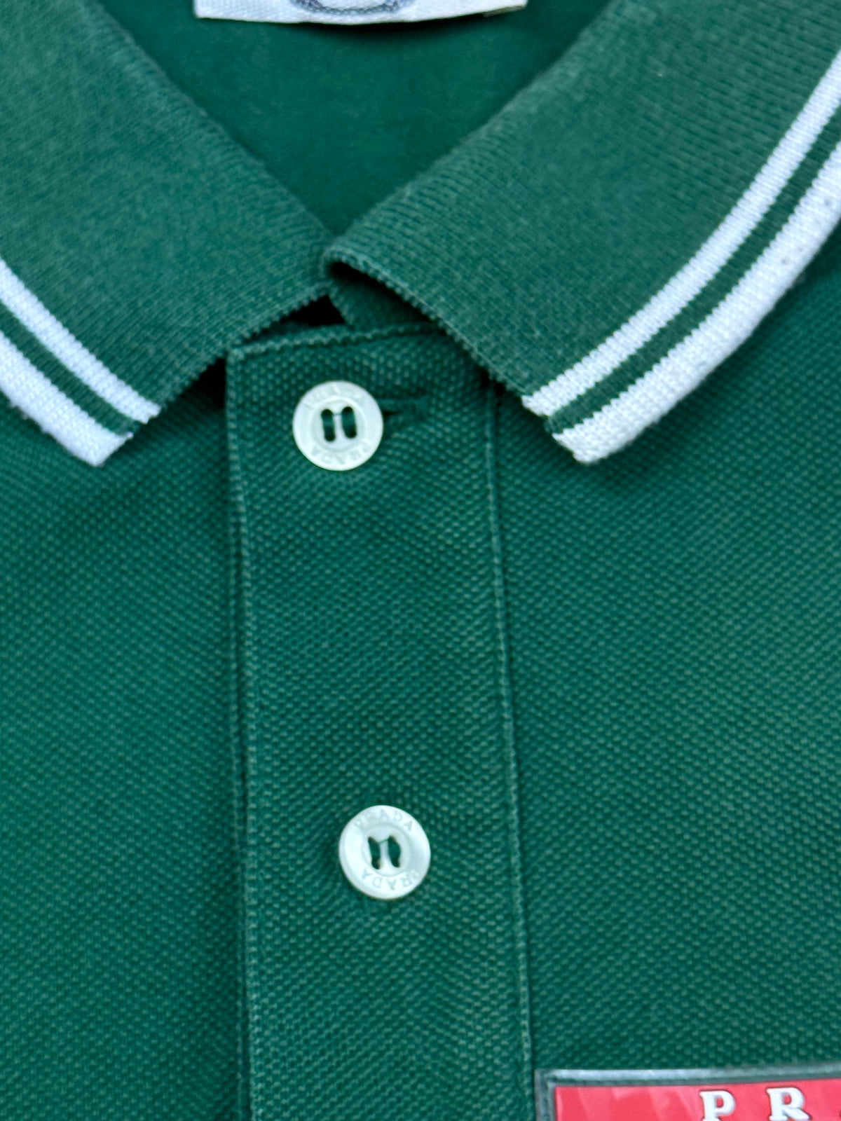 vintage green Prada polo {S}