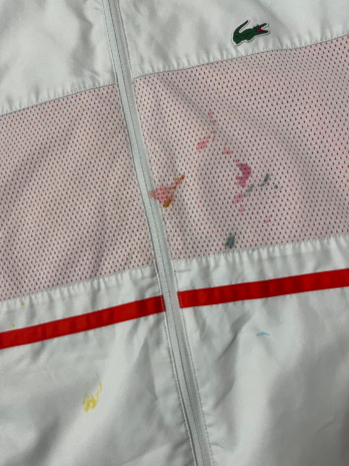 white Lacoste windbreaker {XXL}