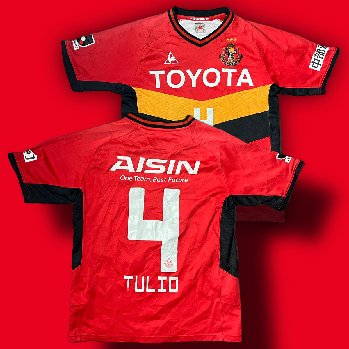 vintage Le Coq Sportif Nagoya Grampus TULIO4 2011-2012 home jersey {S}