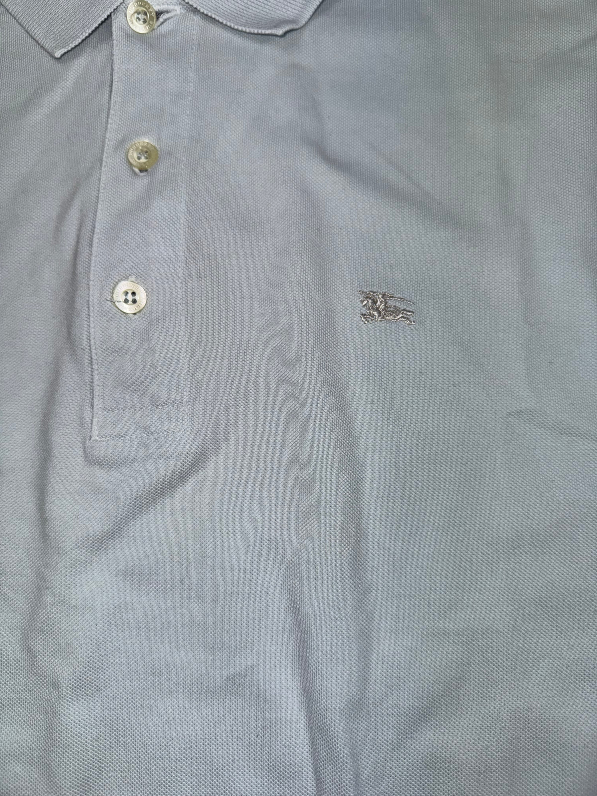 vintage babyblue Burberry polo {XL}