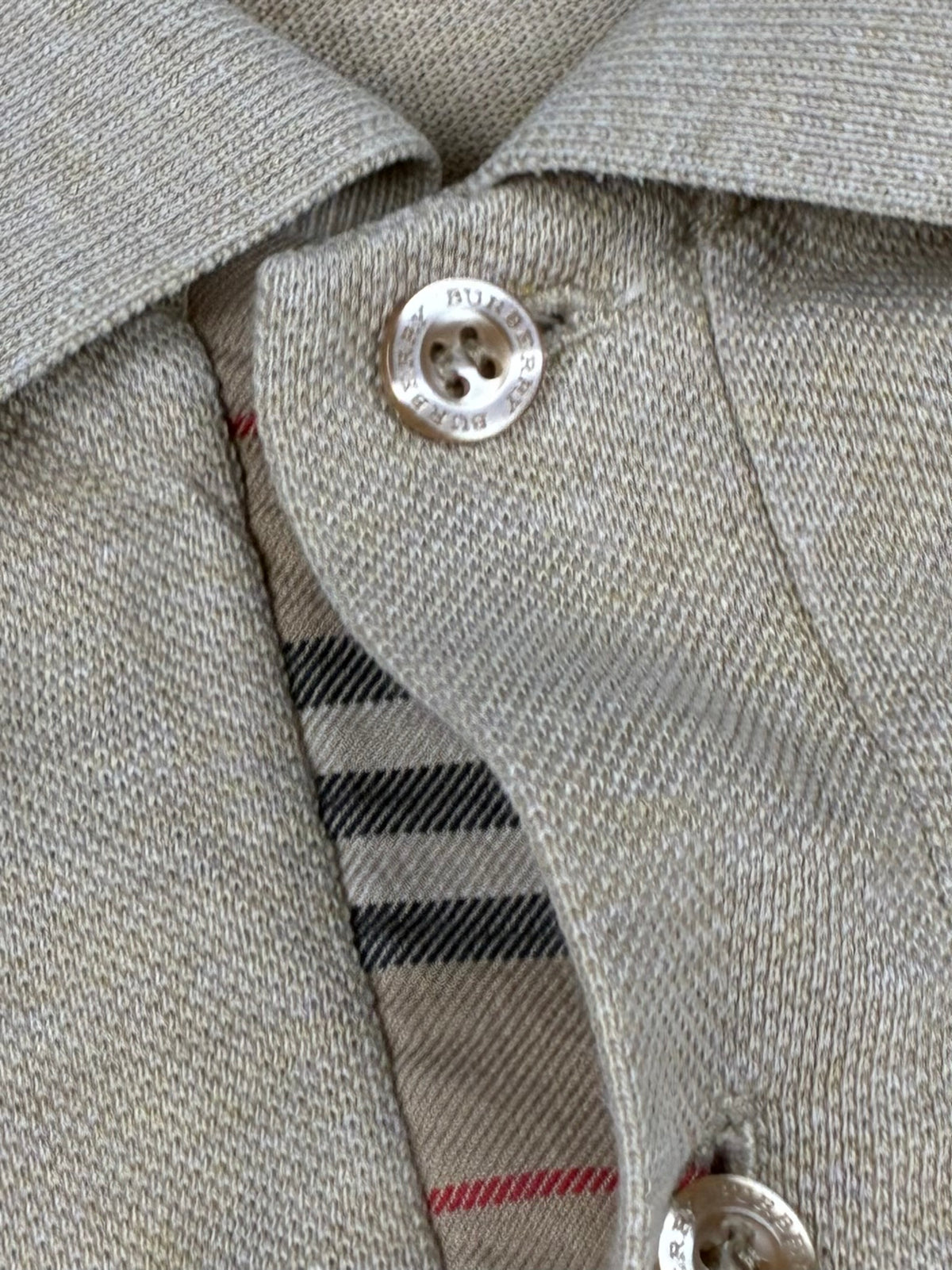 vintage Burberry polo long {L}