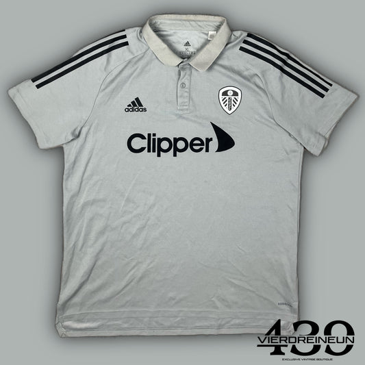 grey Adidas Leeds United away jersey 2020-2021 {XL}