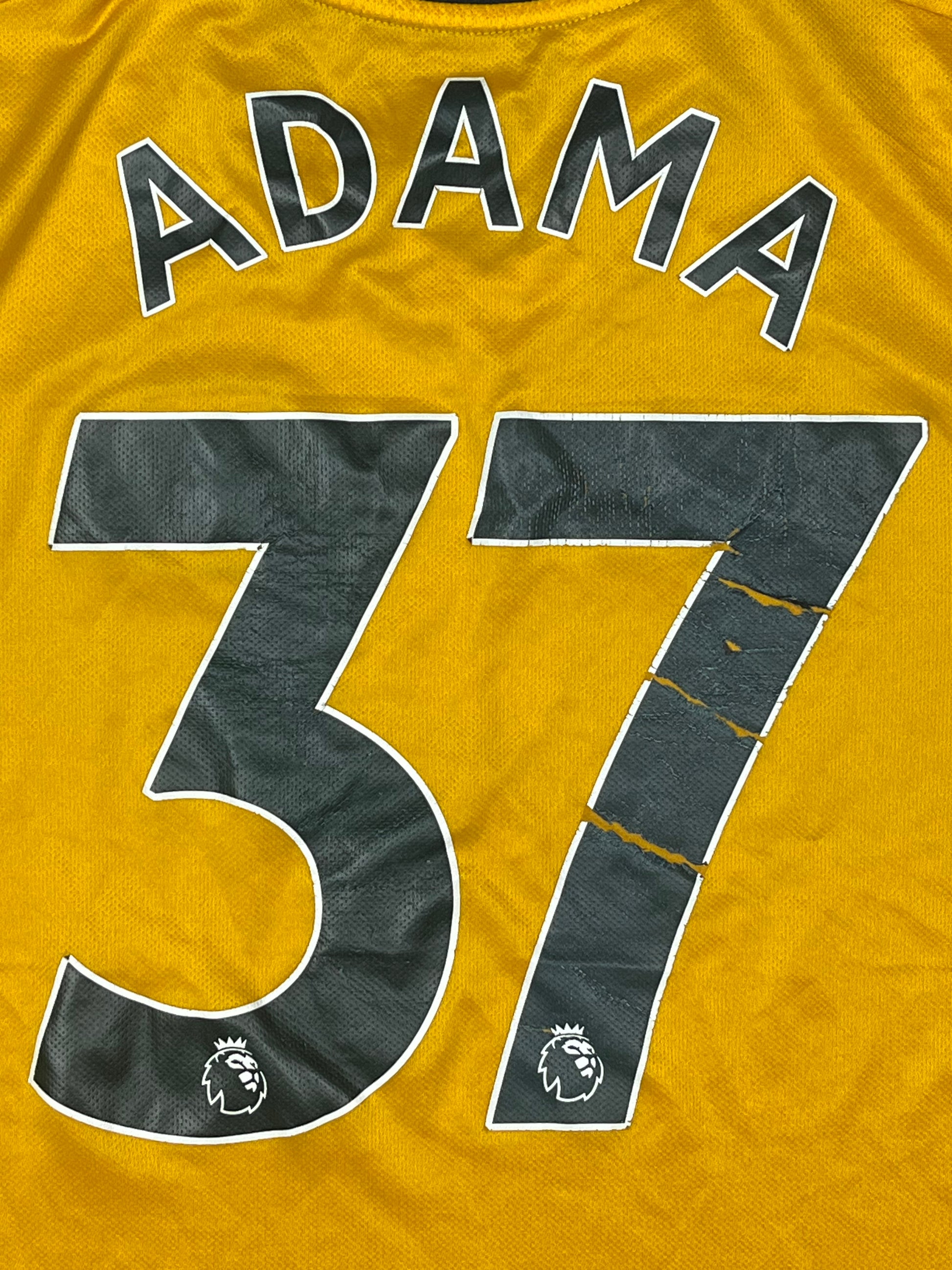 yellow Adidas Wolverhampton Wanderers ADAMA37 2020 home jersey {S}