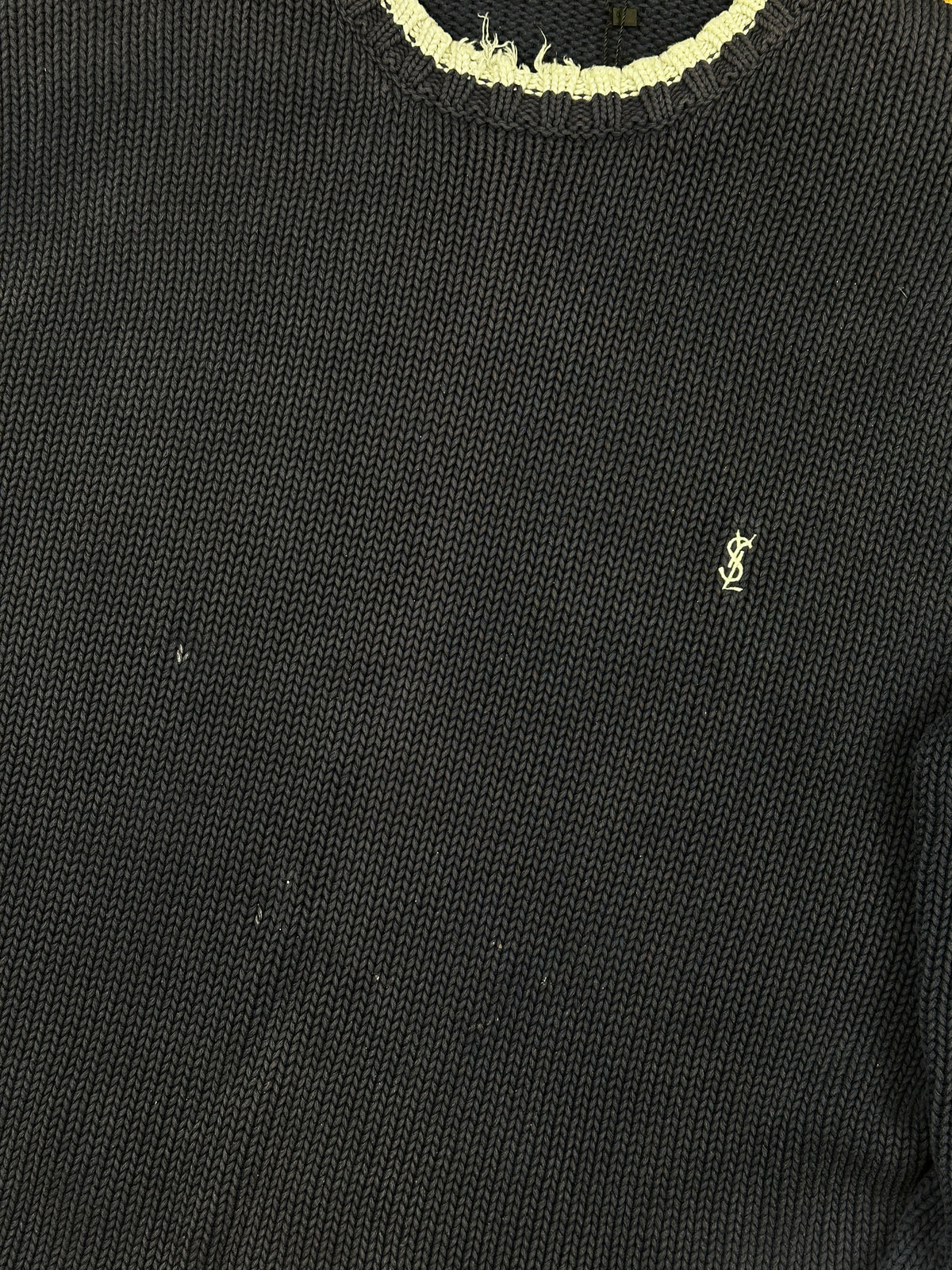 vintage YSL Yves Saint Laurent knittedsweater {XL}