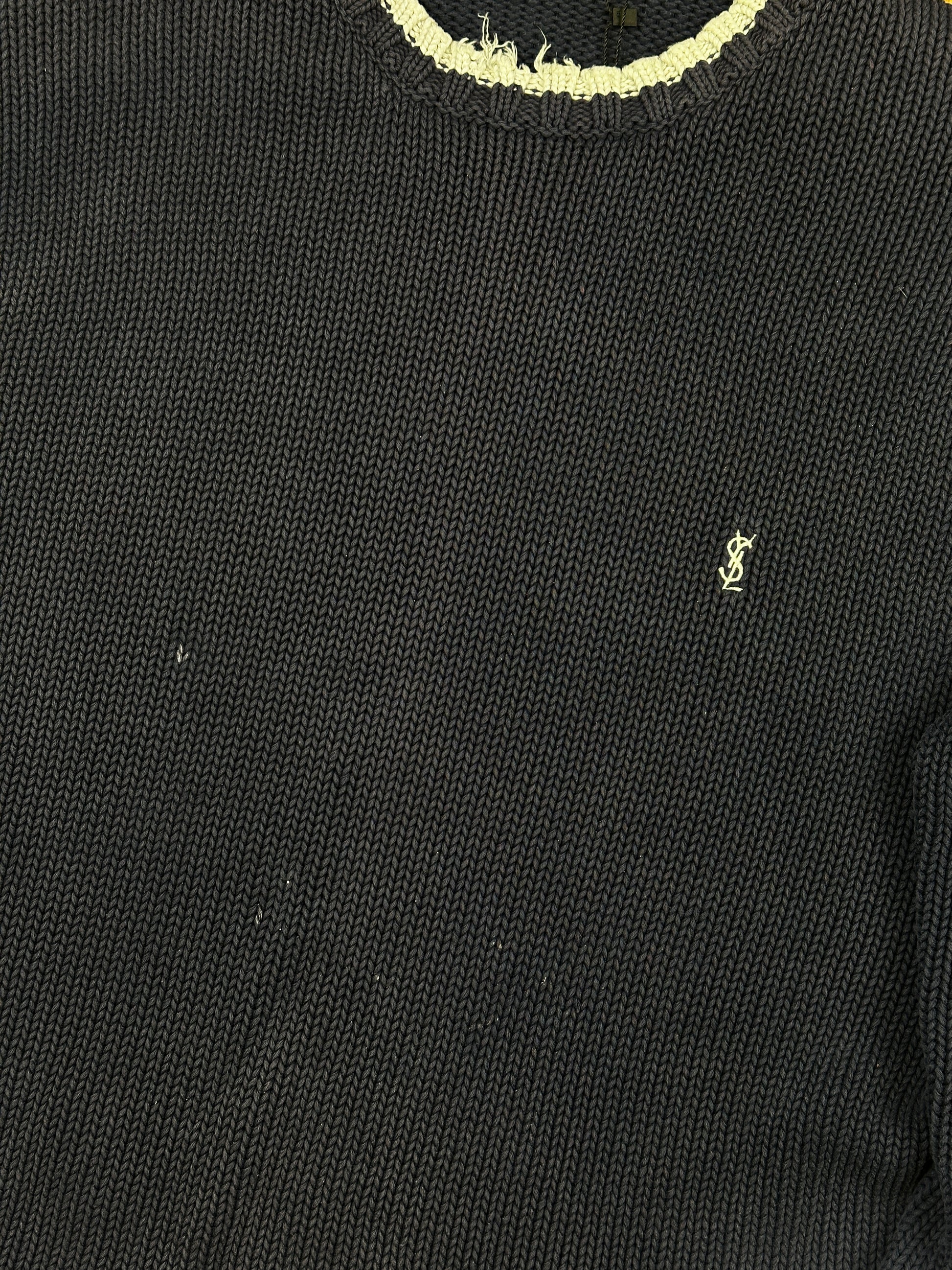 vintage YSL Yves Saint Laurent knittedsweater {XL}