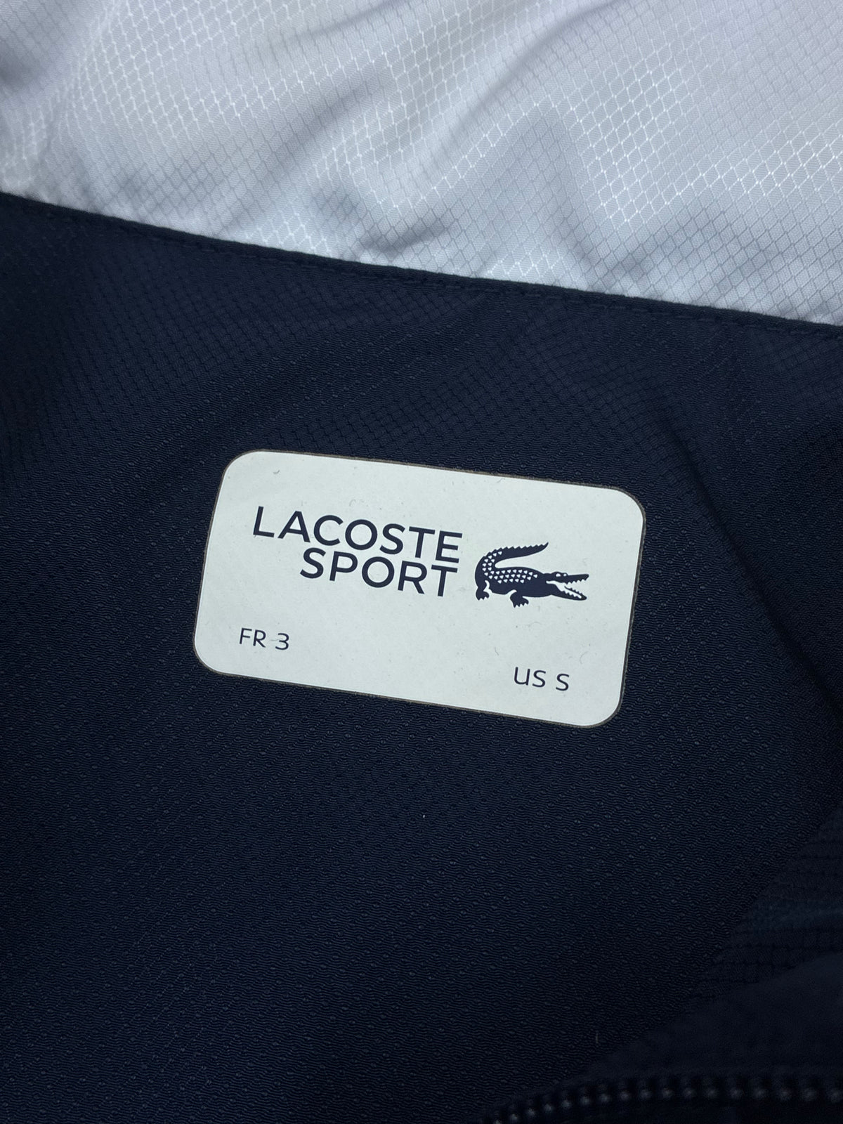 navyblue Lacoste windbreaker {S}