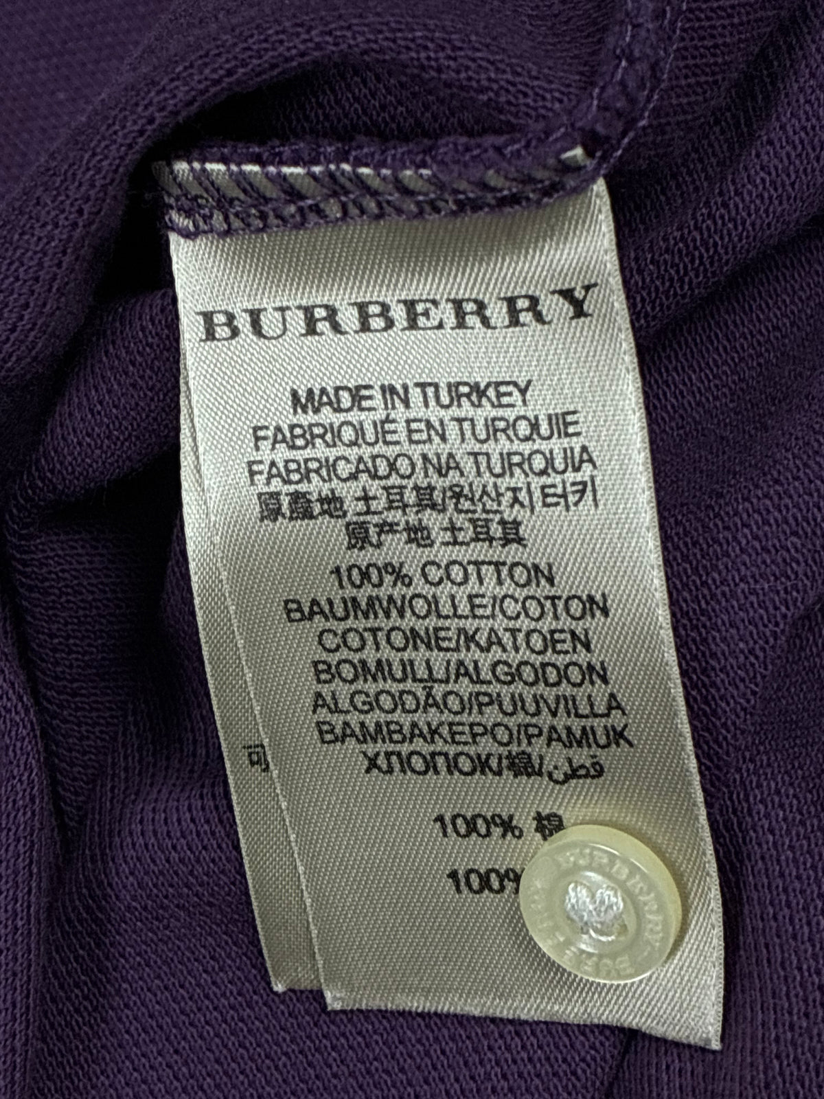 vintage Burberry polo long {M}