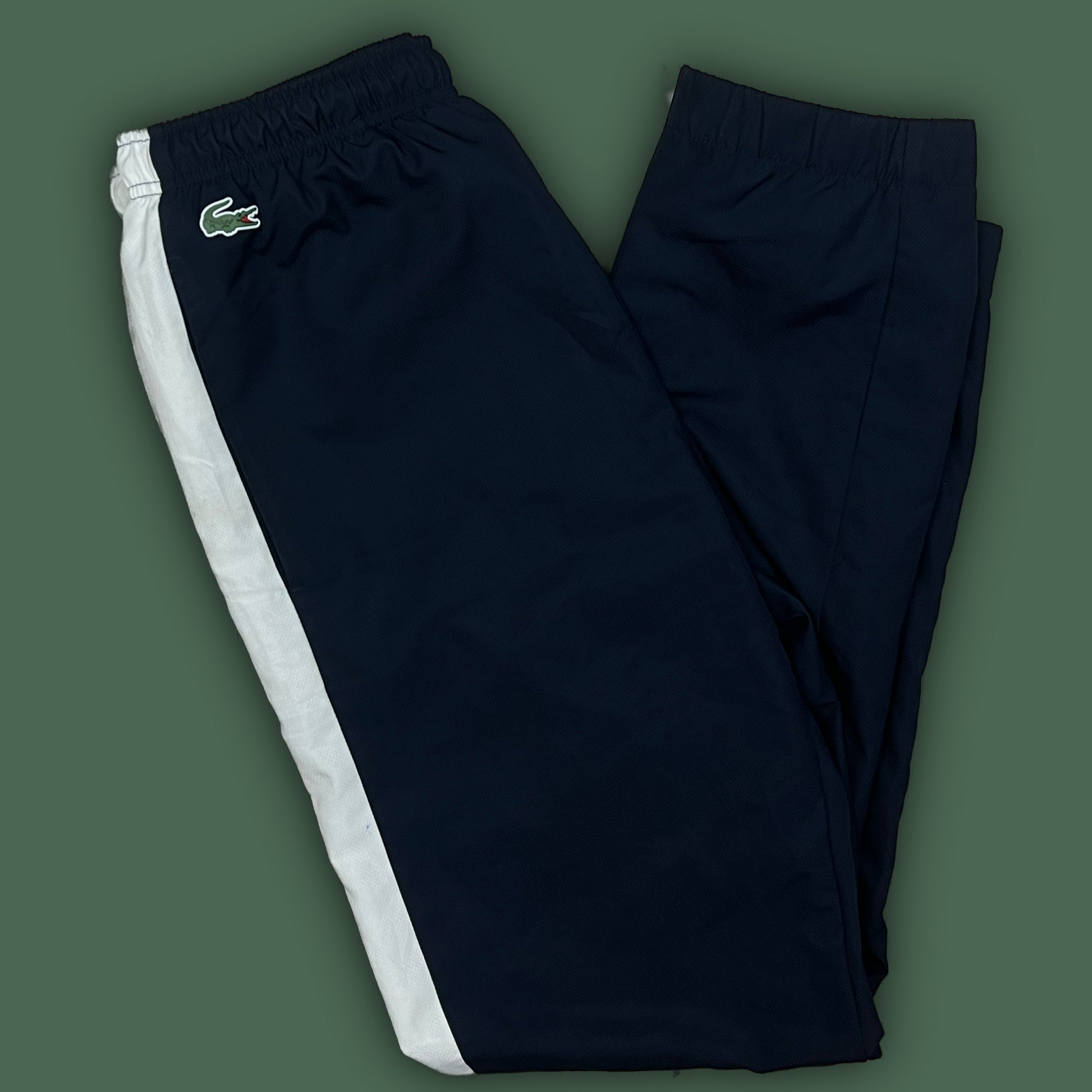 navyblue Lacoste trackpants {S}