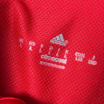 red Adidas Manchester United 2016-2017 home jersey {L}