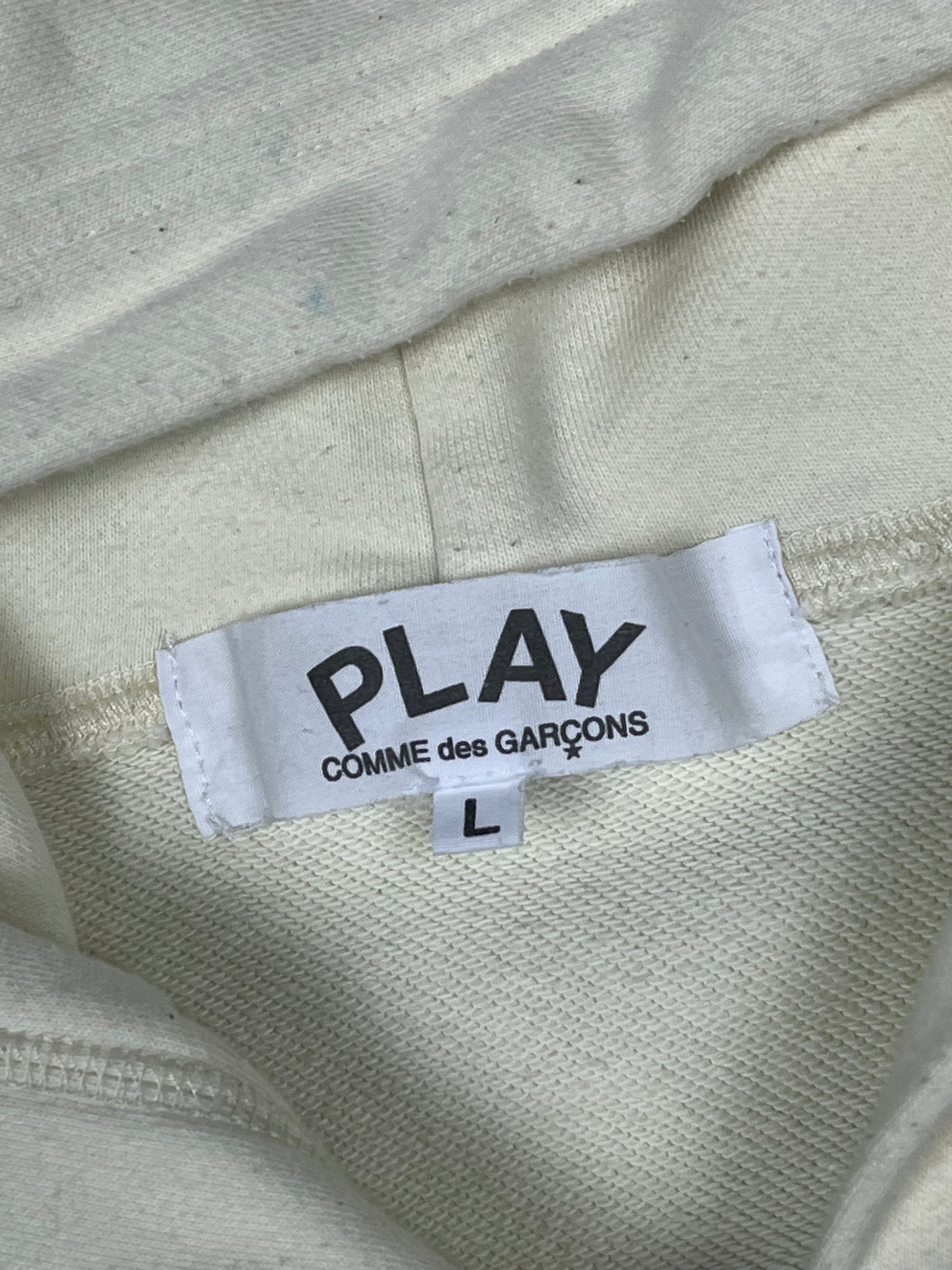 beige CdG Comme des Garçons sweatjacket {L}