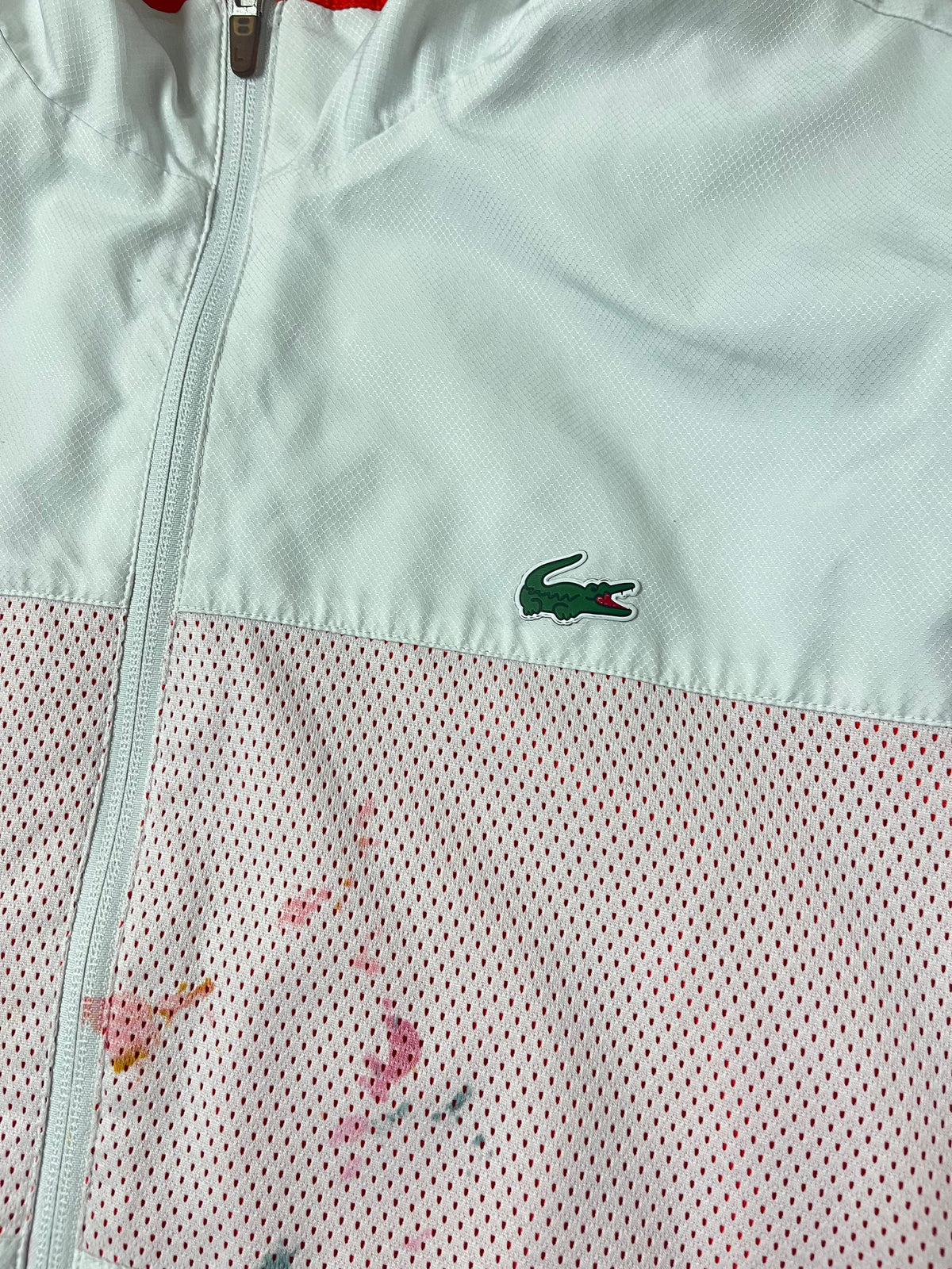 white Lacoste windbreaker {XXL}