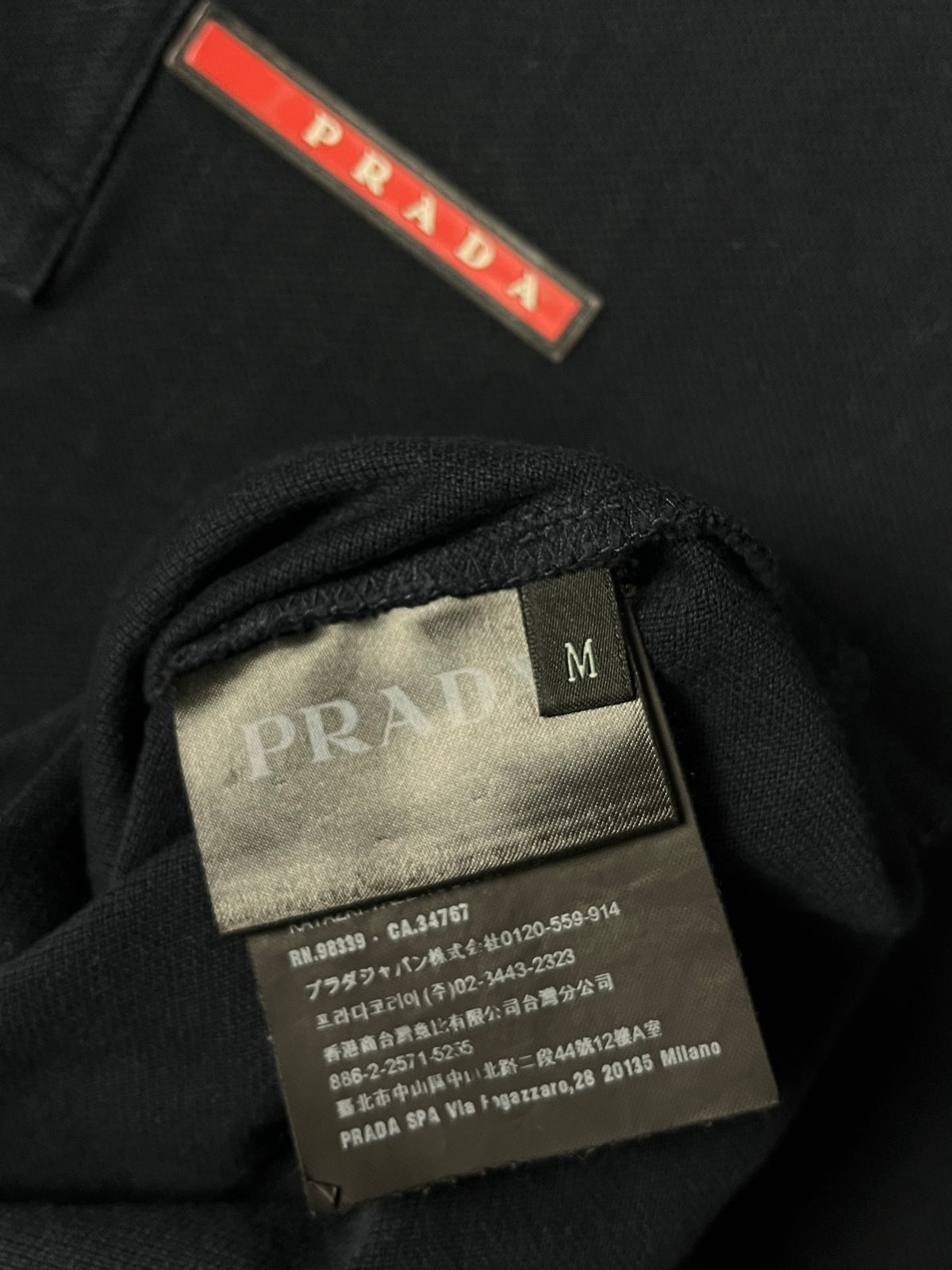 vintage navyblue Prada polo {M}