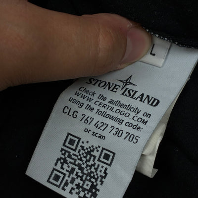 vintage black Stone Island polo {L}