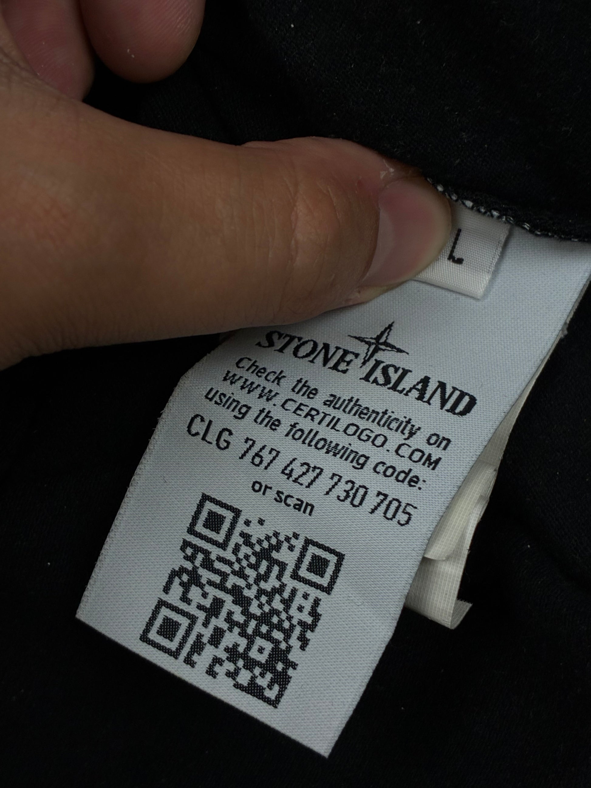vintage black Stone Island polo {L}