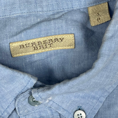 vintage babyblue Burberry shirt {S}