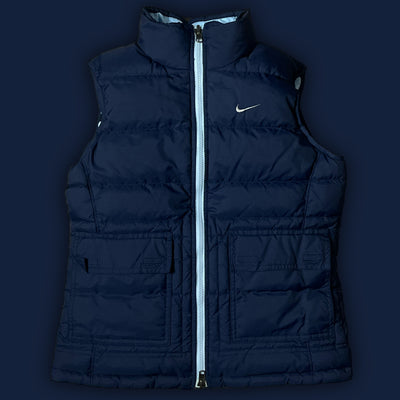 vintage babyblue/navyblue reversible Nike vest {S}