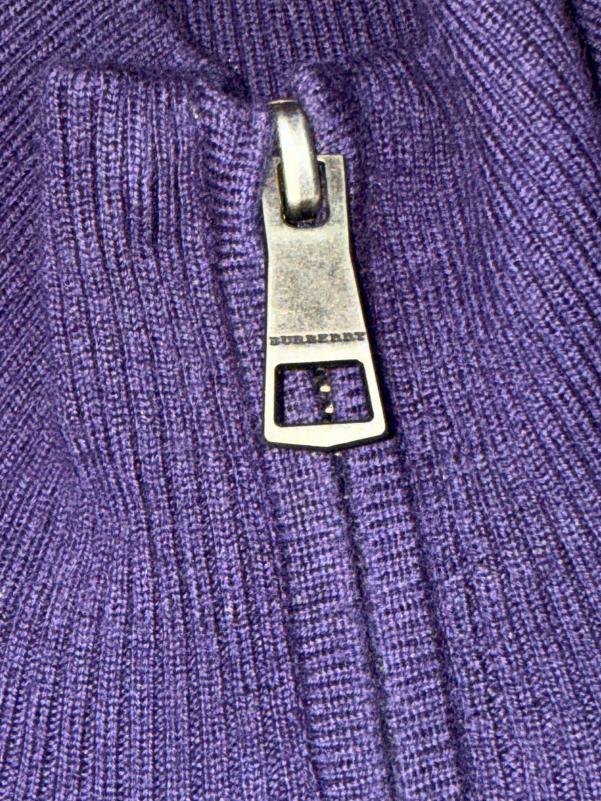 vintage purple Burberry quarterzip {S}