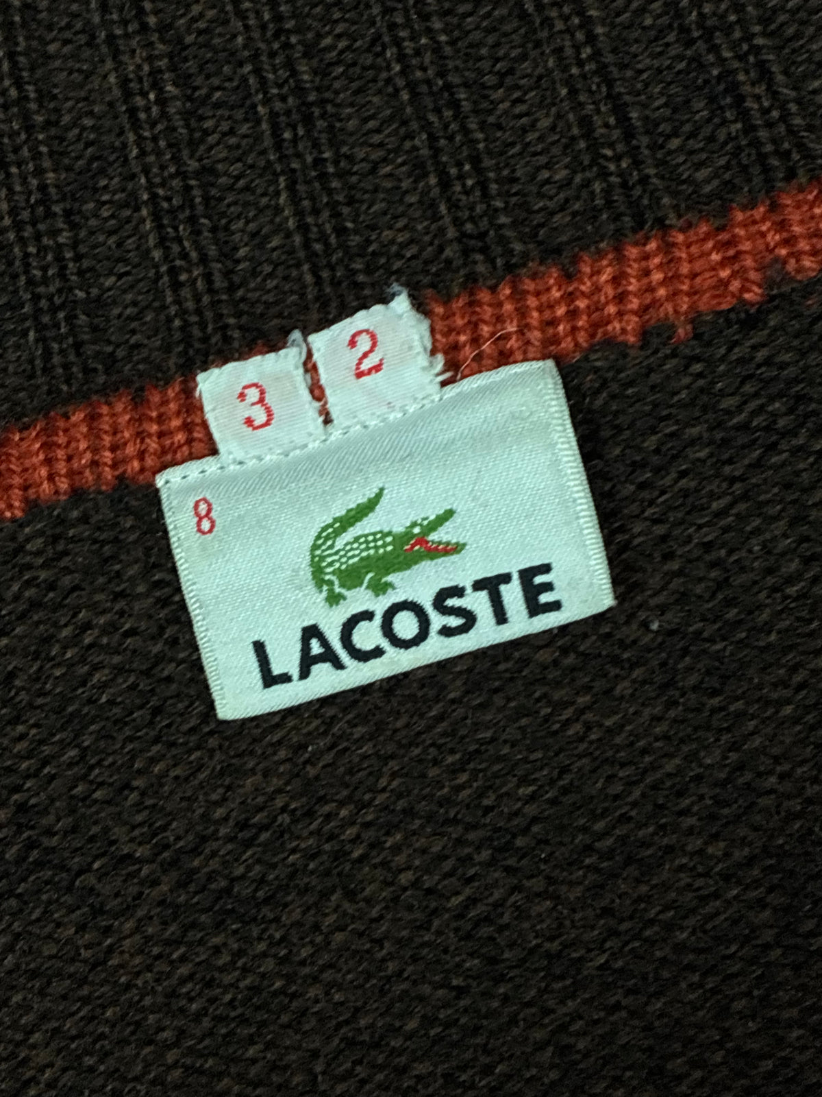 vintage brown Lacoste sweatjacket {XL}