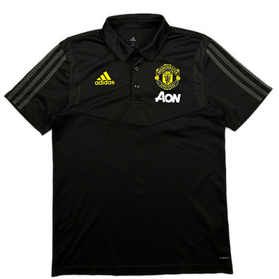 black Adidas Manchester United polo {S}