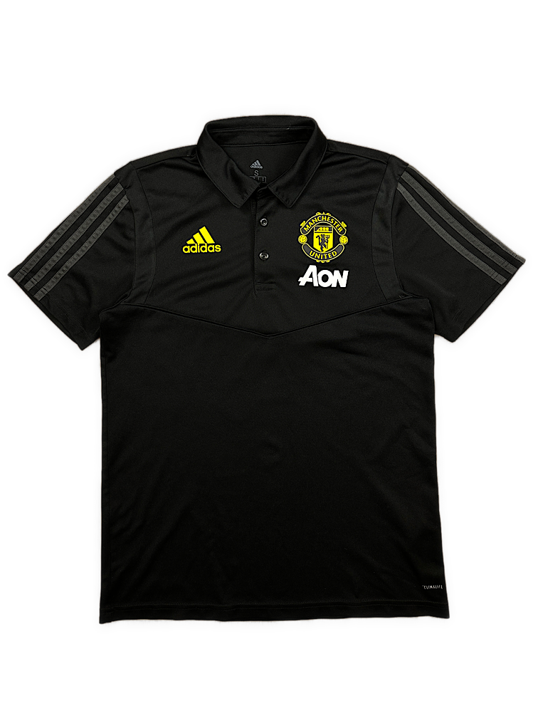 black Adidas Manchester United polo {S}