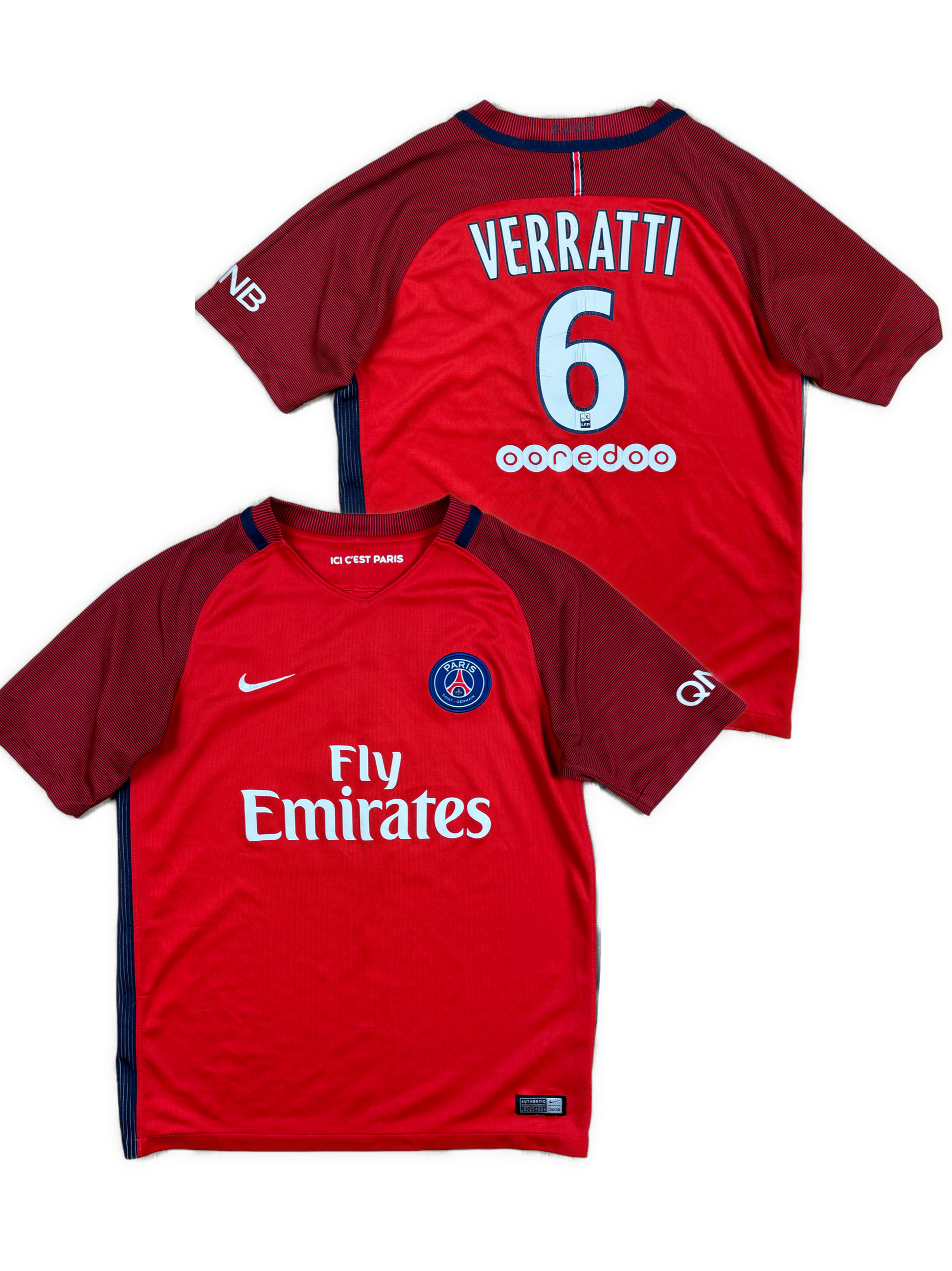 vintage Nike PSG Paris Saint Germain VERRATTI6 away jersey {XS}