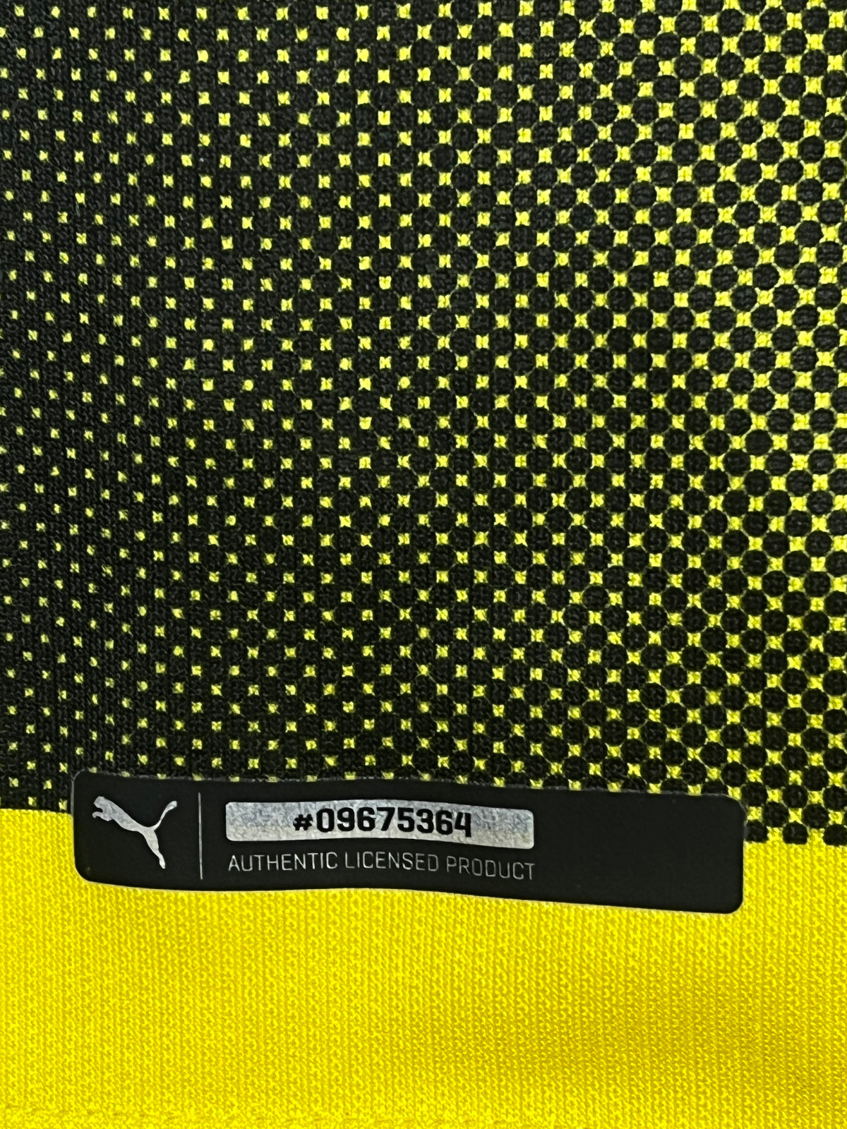 yellow Puma Borusia Dortmund DEMBELE7 2017-2018 home jersey {S}