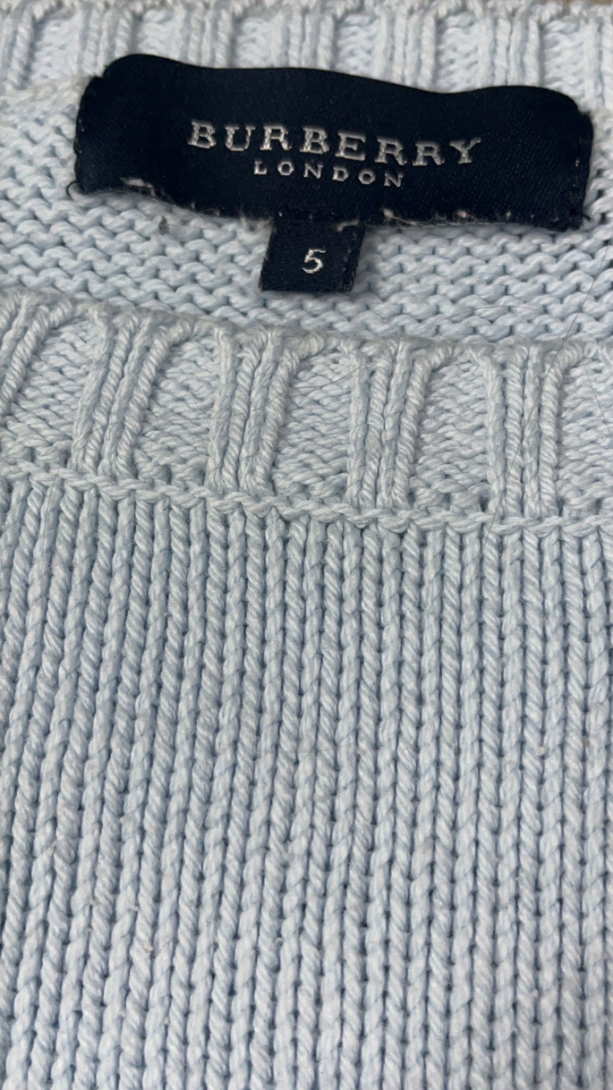 vintage babyblue Burberry knittedsweater {M}