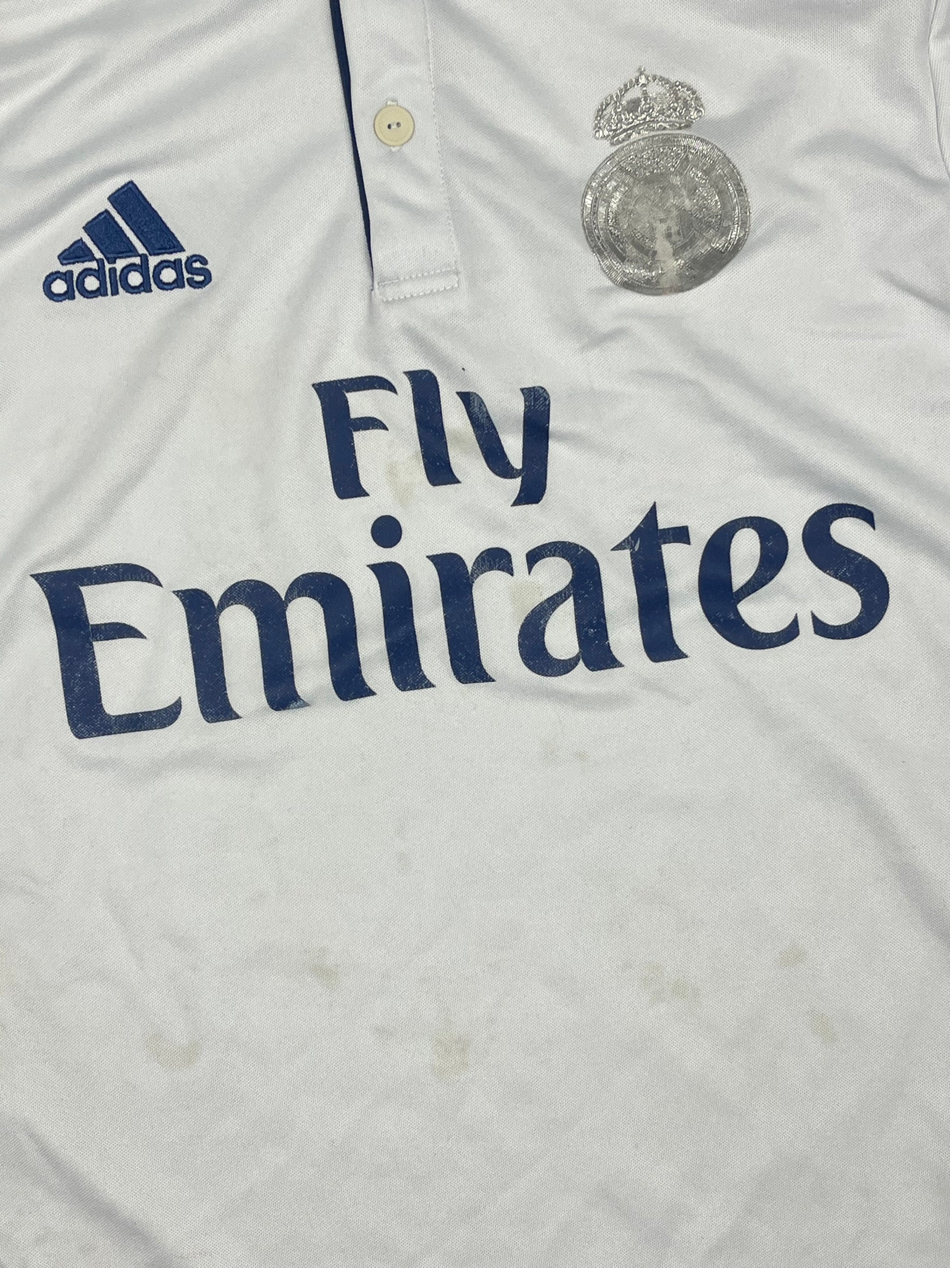 vintage Adidas Real Madrid home jersey {XS}