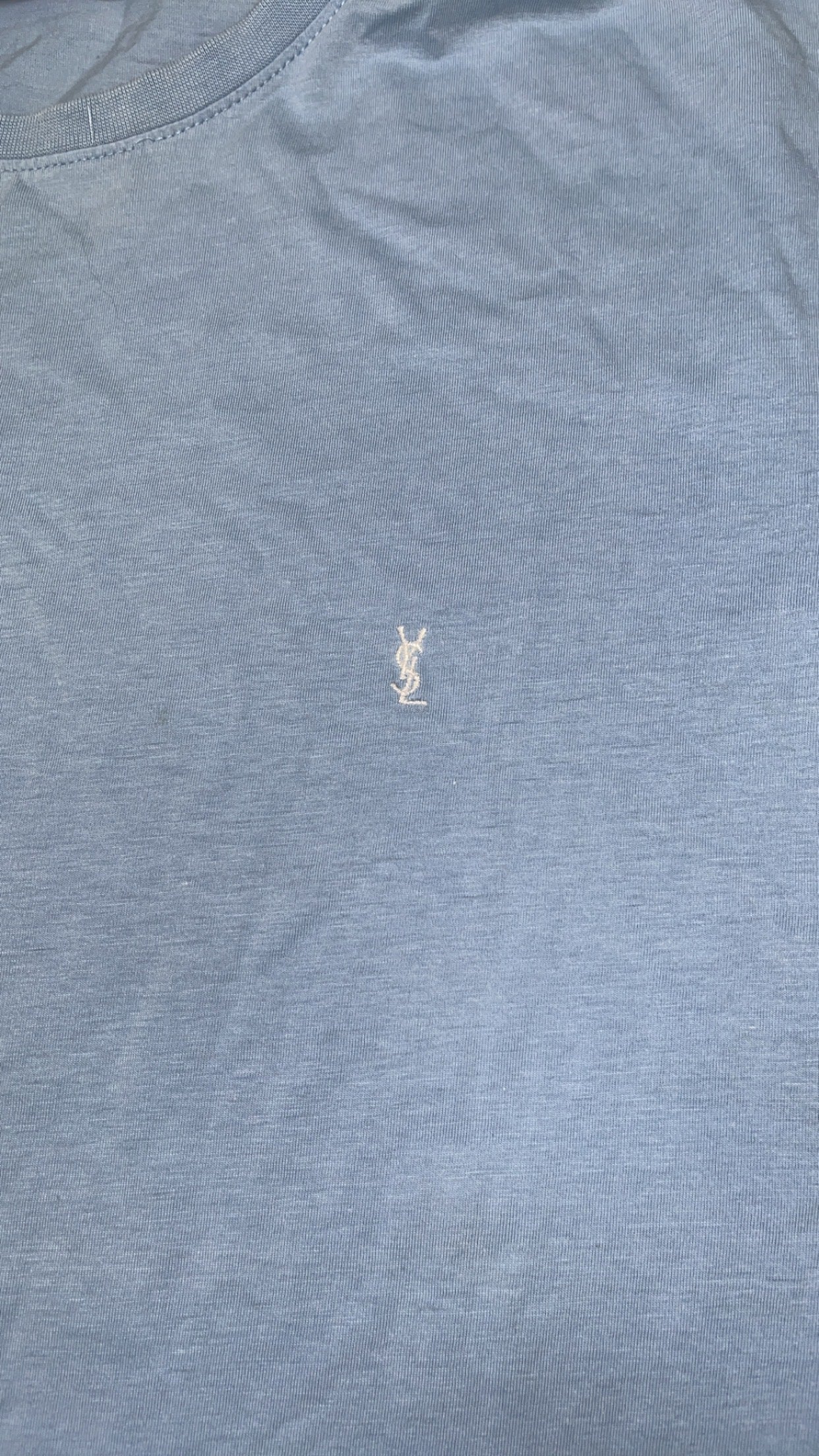 vintage babyblue YSL Yves Saint Laurent t-shirt {L}