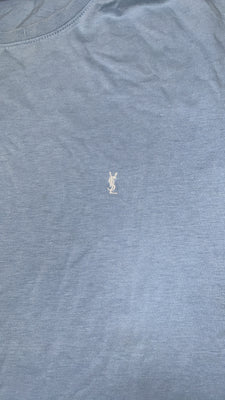 vintage babyblue YSL Yves Saint Laurent t-shirt {L}