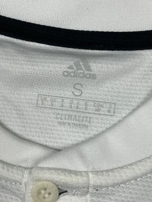 white Adidas Real Madrid 2018-2019 home jersey {S}