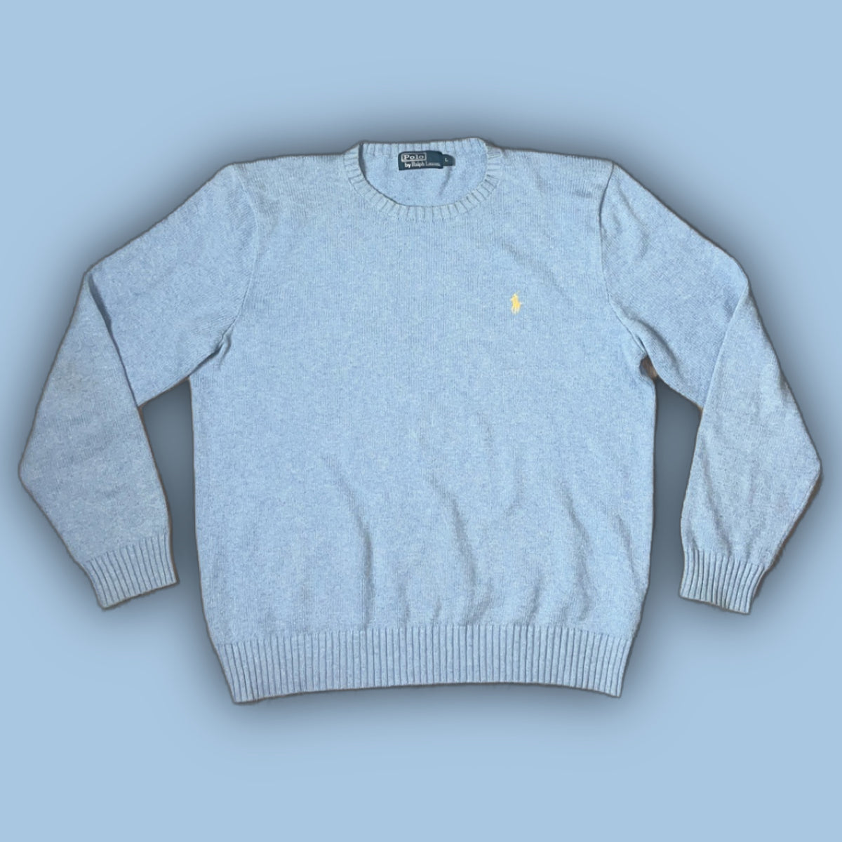 vintage babyblue Polo Ralph Lauren knittedsweater {L}