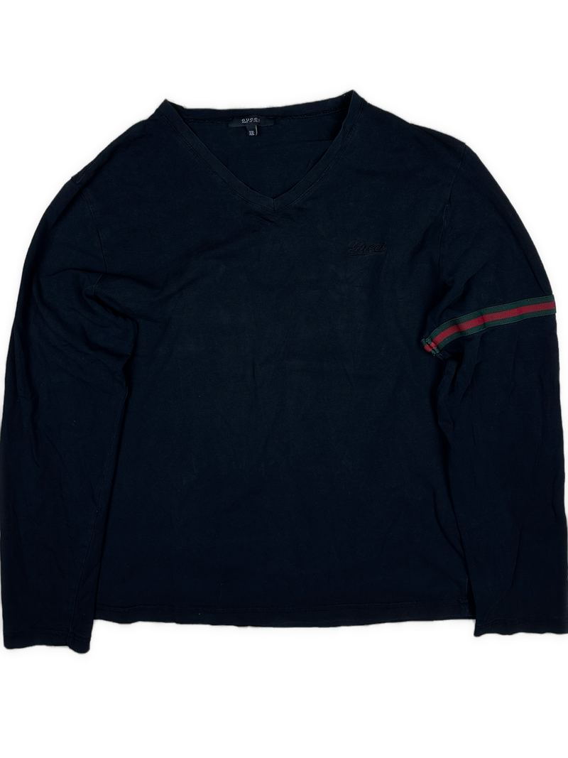 vintage Gucci v-neck longsleeve {L}