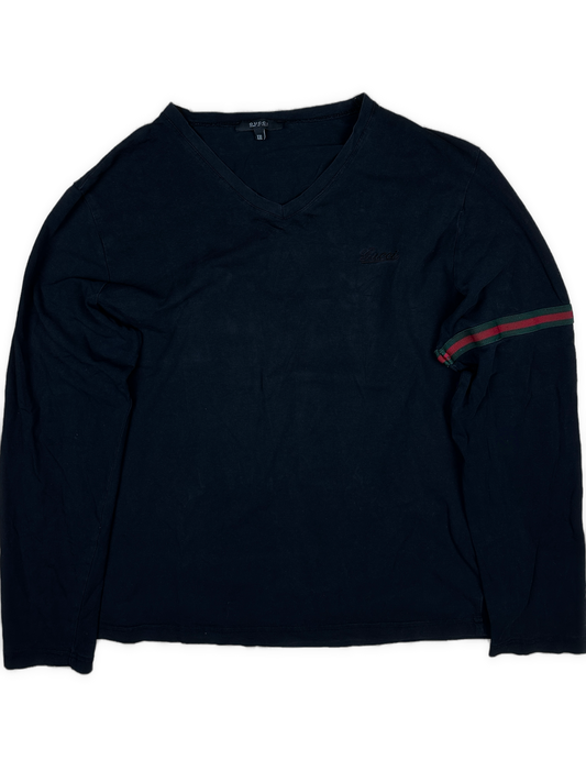 vintage Gucci v-neck longsleeve {L}