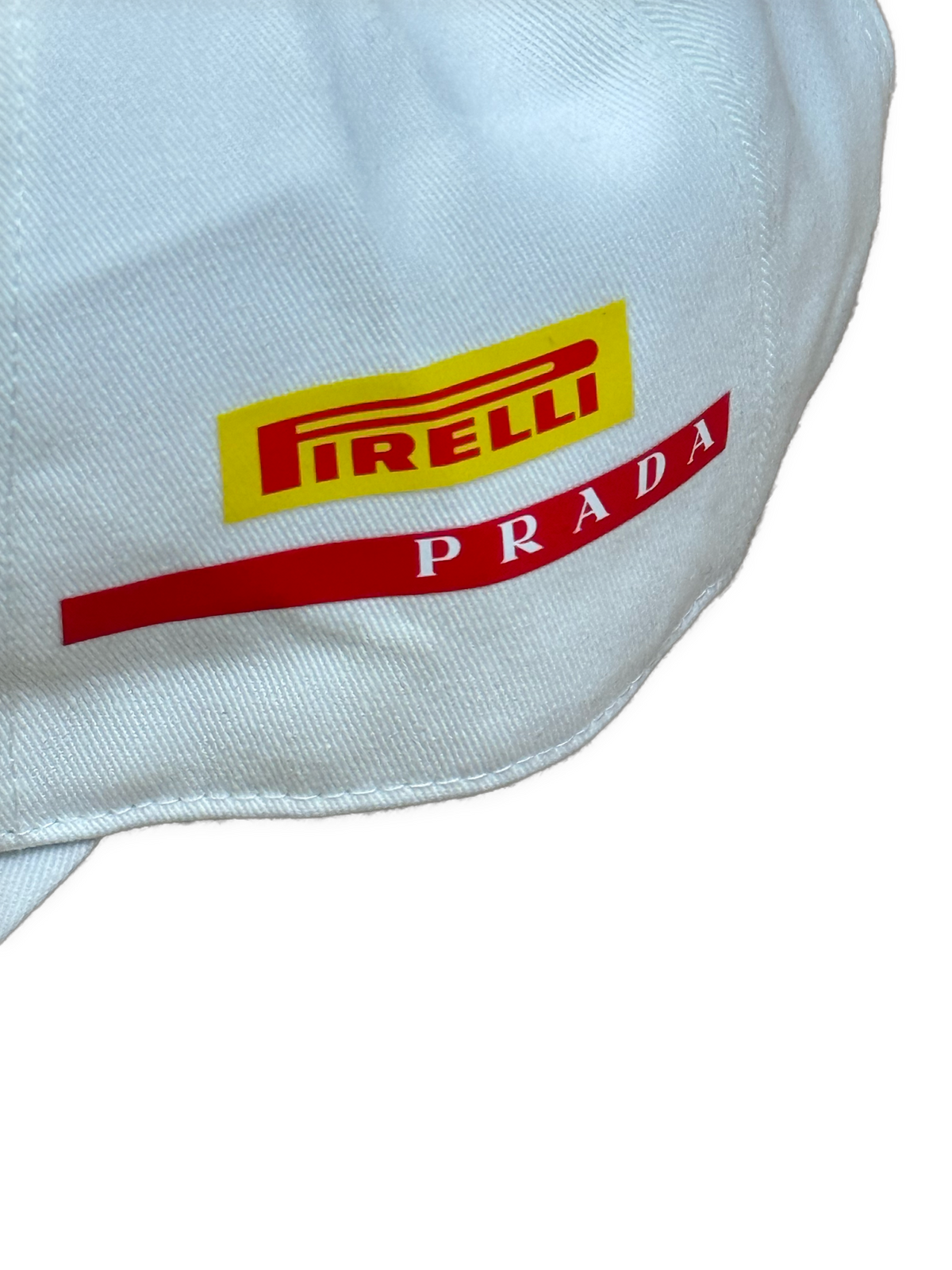white Prada Luna Rossa cap