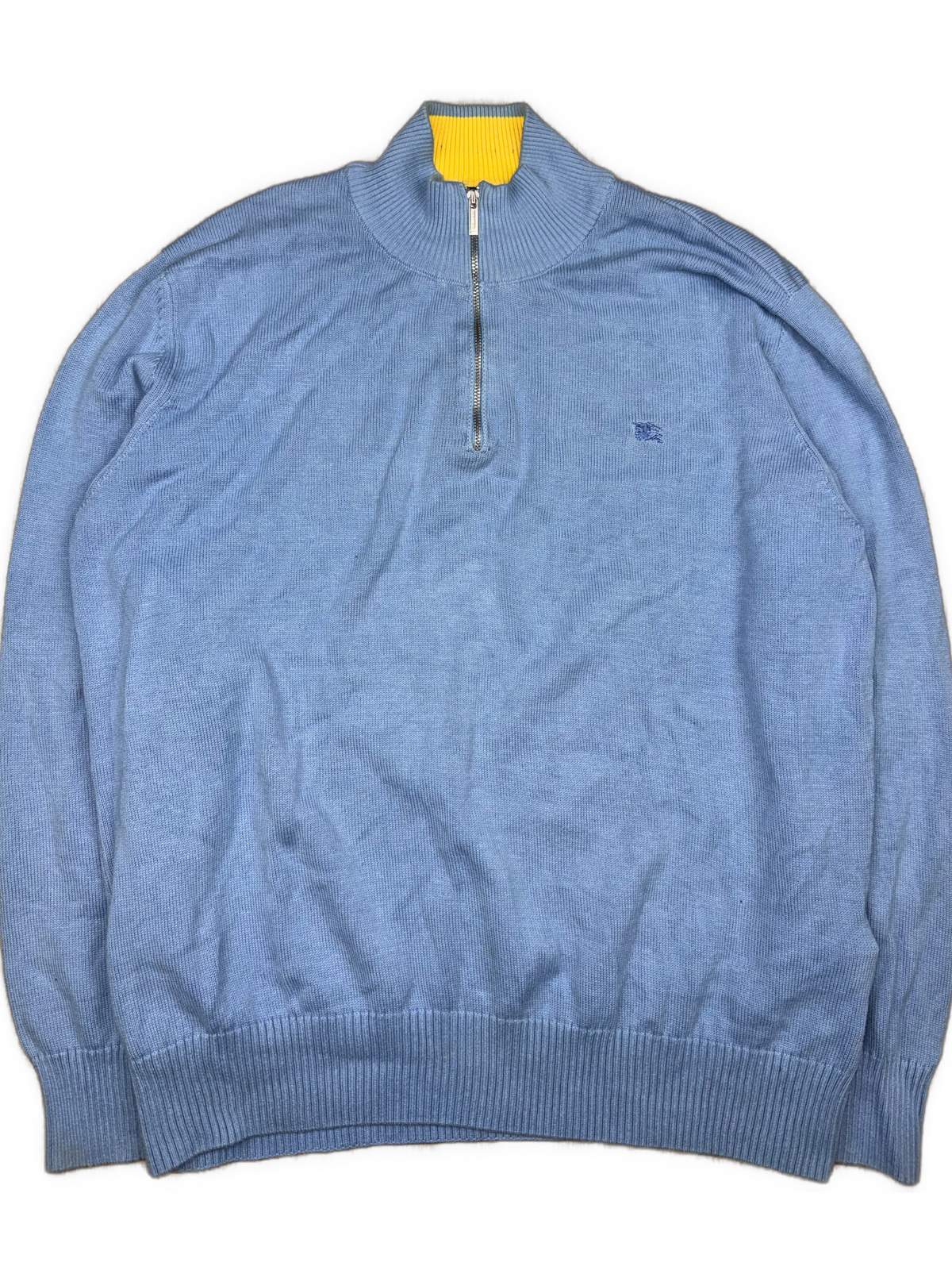 vintage babyblue Burberry quarterzip