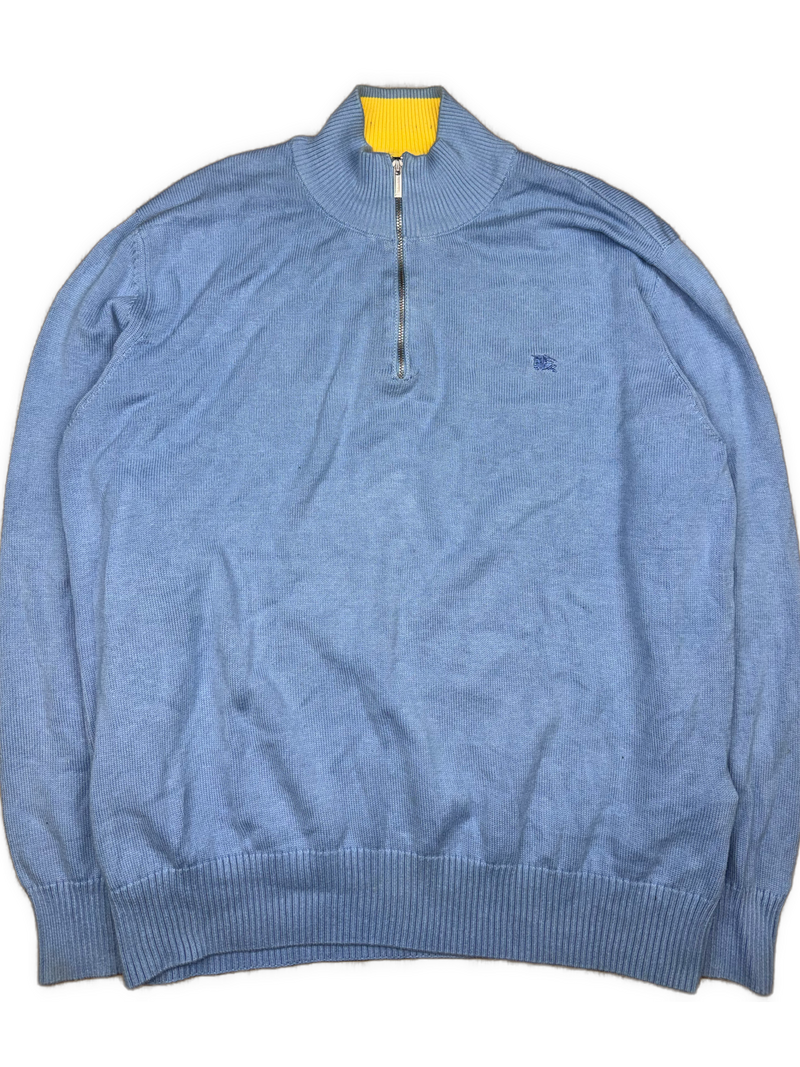 vintage babyblue Burberry quarterzip