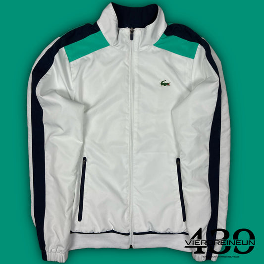 white Lacoste windbreaker {S}