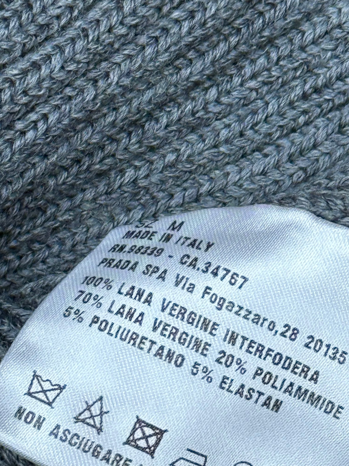 grey Prada Luna Rossa beanie