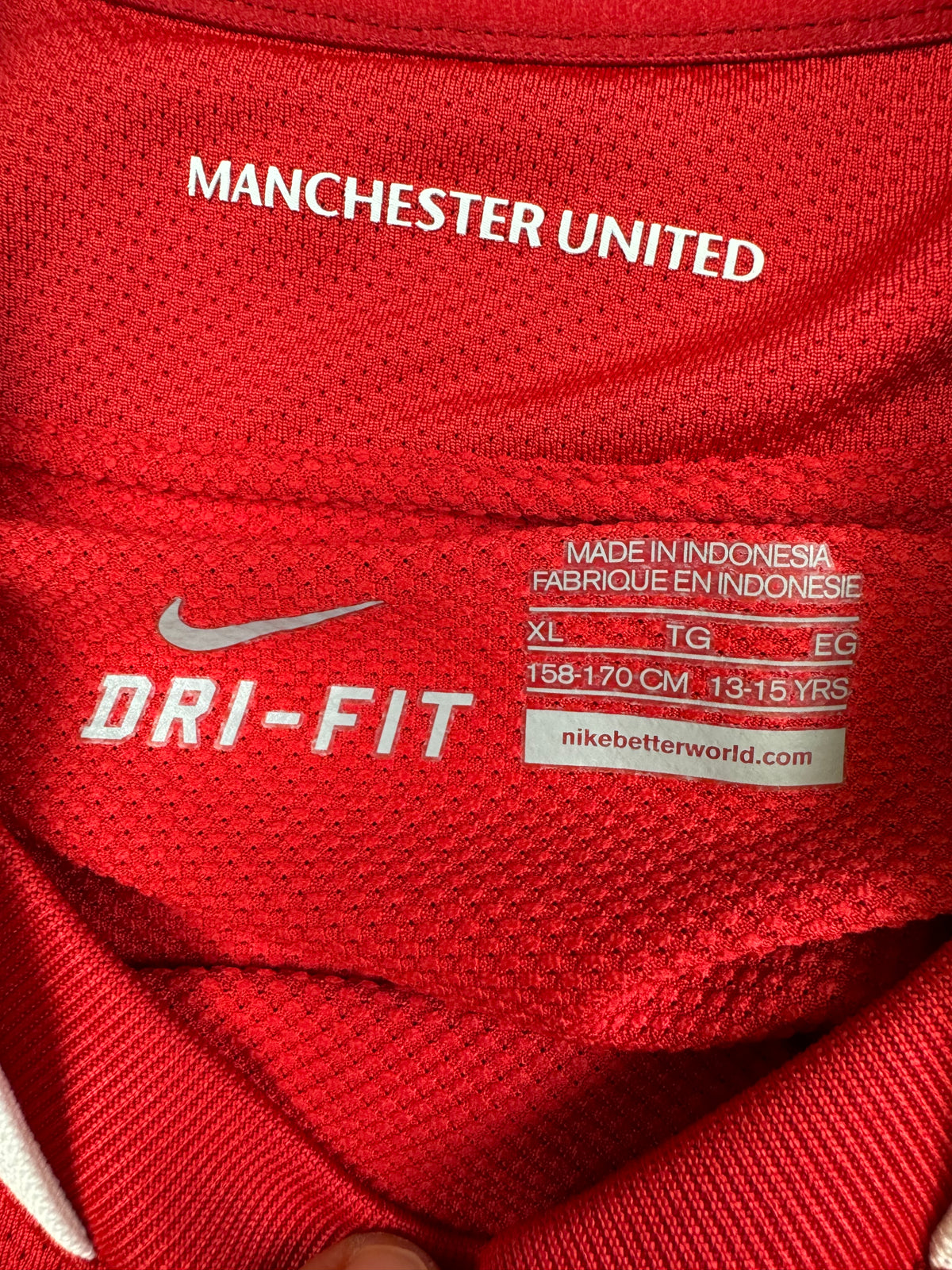 vintage Nike Manchester United home jersey {S}